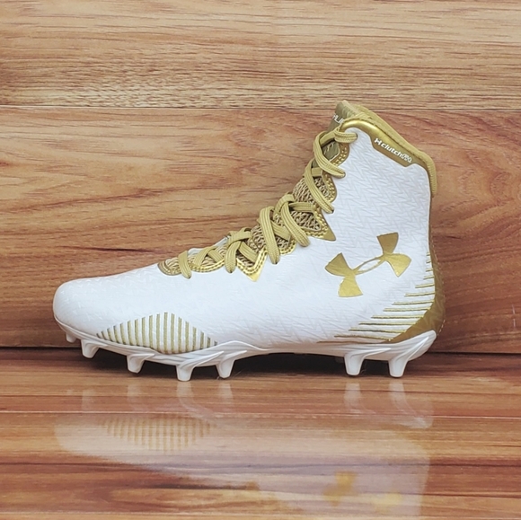 Under Armour Shoes Under Armour Highlight Lacrosse Cleats 297347 10 White Gold Womens Poshmark